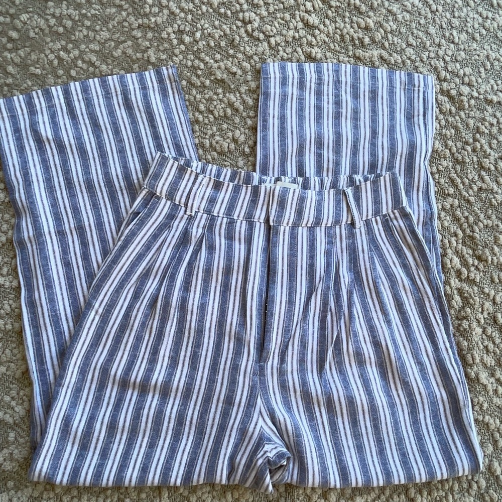 Abercrombie linen blend wide leg pants